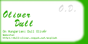 oliver dull business card