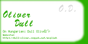 oliver dull business card